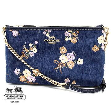 Coach コーチ バッグ アウトレット 681 Imdei フローラル プリント デニム ショルダーバッグ レディースファッション ジップ クロスボディ ジュエリーsekine ポーチ Coach B 432 デニムマルチ ショルダーバッグ トップ