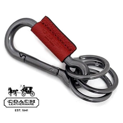 Coach アウトレット F Dn8 コーチ カラビナ レザー キーリング キーホルダー メンズ トゥルーレッド ガンメタル Coach K 1 ジュエリーsekine 通販 Yahoo ショッピング