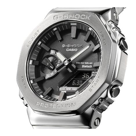 CASIO G-SHOCK GM-B2100D-1AJF カシオ　腕時計　フルメタル FULL METAL 八角形　オクタゴン タフソーラー Bluetotth対応　シルバー｜sekine｜03