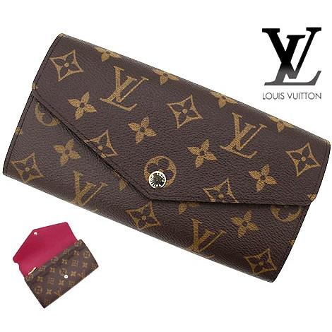 LOUIS VUITTON ルイヴィトン M62234 モノグラム ポルトフォイユ サラ 小銭入れ付長財布 フューシャ 新品 レディース ギフト｜sekine