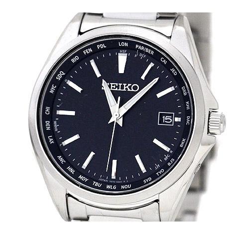 SEIKO セイコーセレクション　SBTM291 メンズ 腕時計 ソーラー電波　アナログ　シルバー ブラック文字盤｜sekine｜02