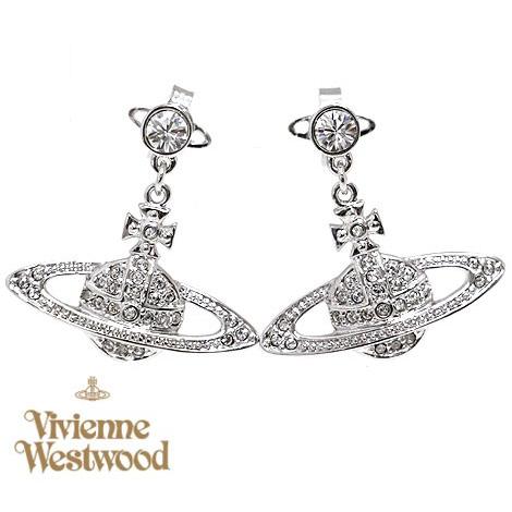 VivienneWestwood　ヴィヴィアンウエストウッド　62020025 02P116　ピアス　アクセサリー　ミニ バス レリーフ ドロップ ピアス　シルバー