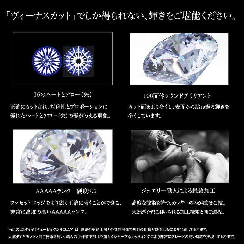 女性に人気 Gift From New York ピアス レディース 1カラット プラチナ 加工 シルバー925 一粒ピアス 4つ爪 金属アレルギー対応 ピアス Vca Net Vn