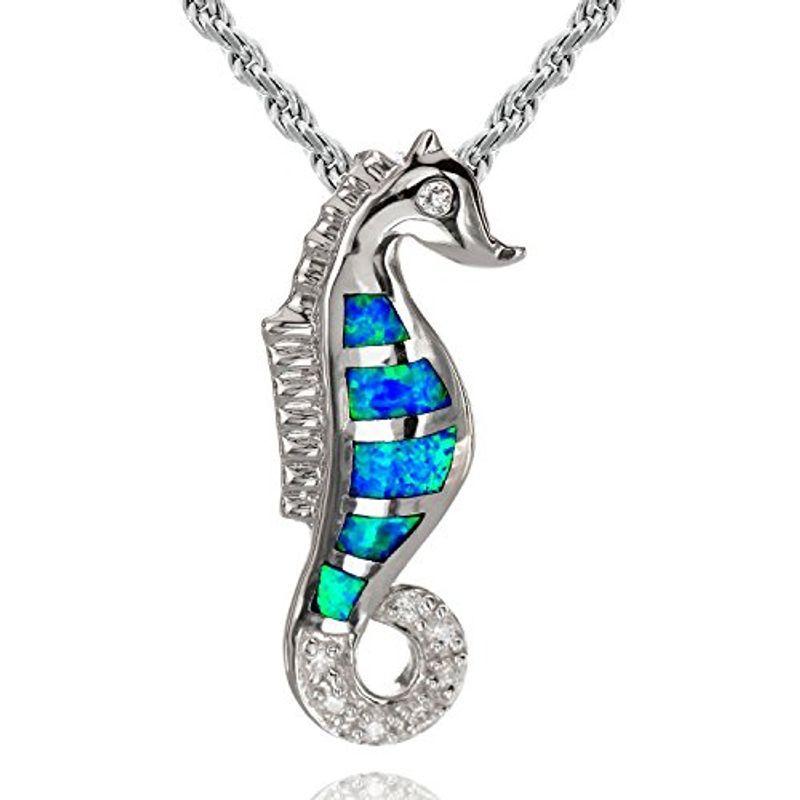 初回限定お試し価格 シルバーネックレス タツノオトシゴ オパール ブルー ハワイアンジュエリー レイラニ ペンダント ロープチェーン4 Cz付 シルバー925 ネックレス ペンダント Www Gatorheatandair Com