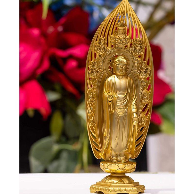 ネットワーク全体の最低価格に挑戦仏像 阿弥陀如来 舟形 17cm