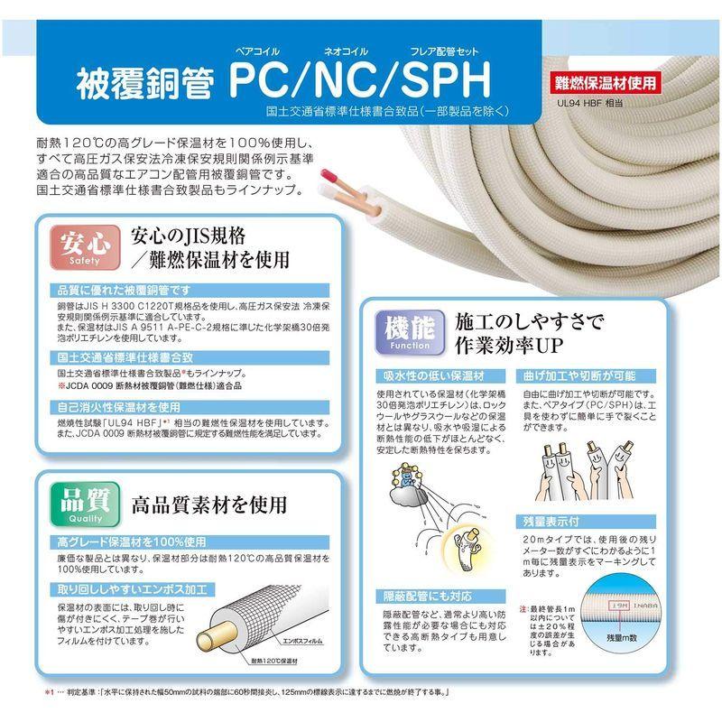 堅実な究極の 朝涼因幡電工 ペアコイル 20m 被覆銅管空調用ペアタイプ