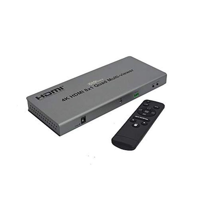 XOLORspace QV801 4K HDMI 8x1マルチビューア8 HDMI入力1 HDMI出力HDMI Quad viewer HD