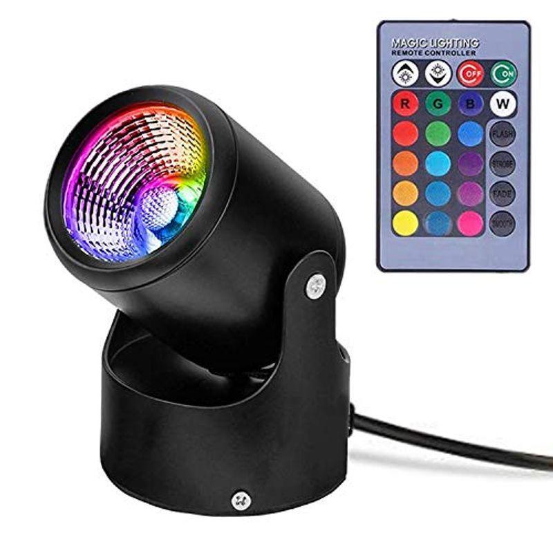 Stgled 7w Rgb Ledスポットライト コンセント式 フットスイッチ付き リモコン付き 角度調節可 屋内用 壁 天井 展示 撮影 朝涼 通販 Yahoo ショッピング