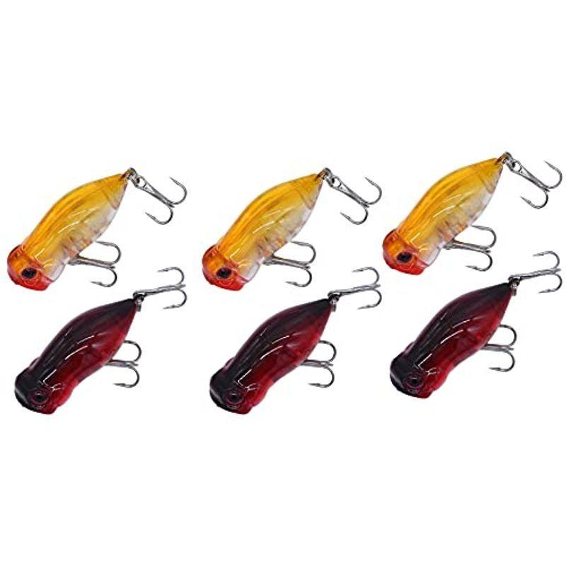 Pbルアーフロッグポッパー トップウォータールアー 3 4g 40mm バス釣り 2色 3 4g 40mm 6個セット 008 朝涼 通販 Yahoo ショッピング