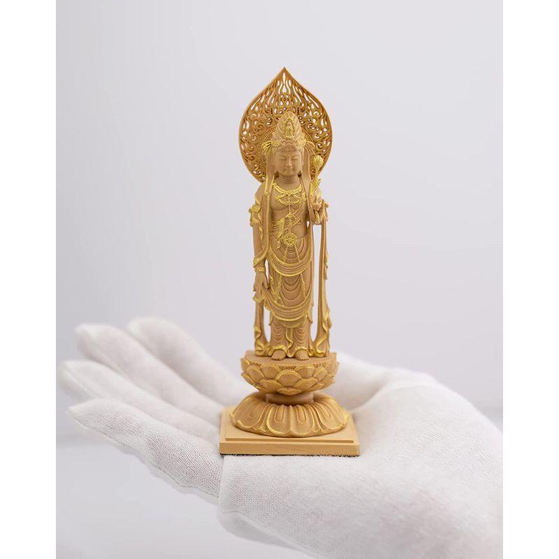 良質極小仏 聖観音菩薩 13cm（木製 仏像 | fit016.com.br