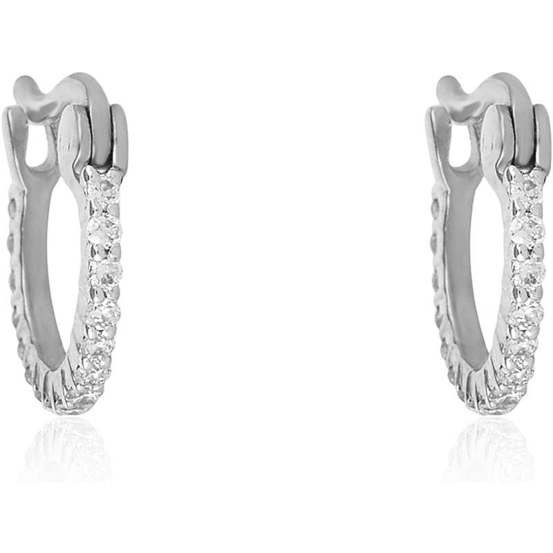 匿名配送 レディース ブリリアントダイヤフープ ホワイトゴールド fkip