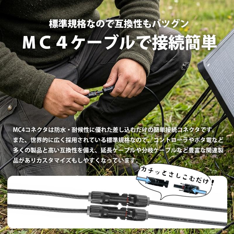ソーラーパネル 折りたたみ 200W 超軽量4.5kg 最新 HPBCセル搭載 高