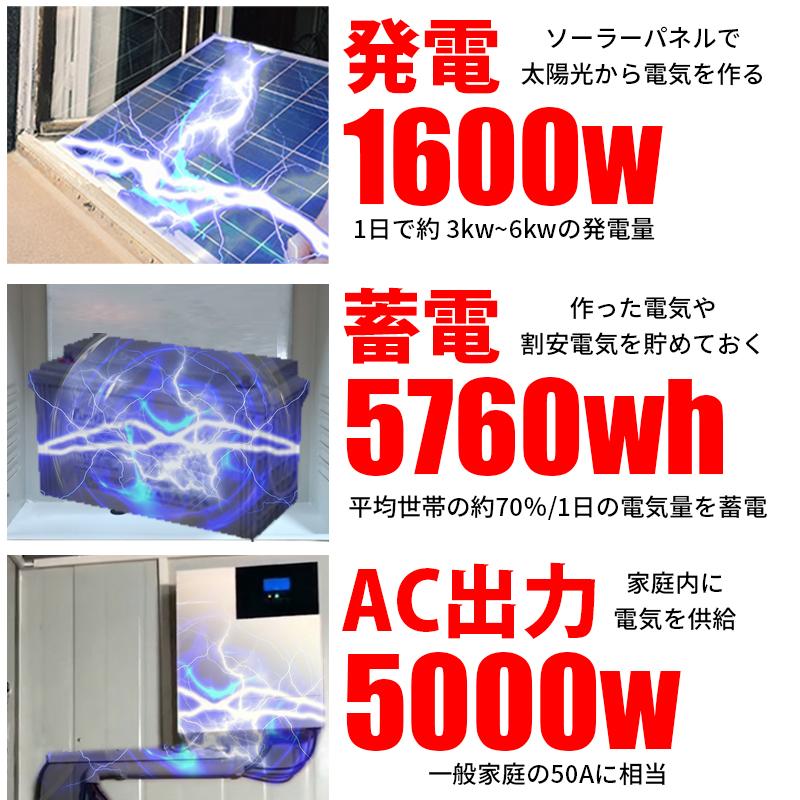 先着で4.7kwh~容量増設無料】ハイブリッドインバーター 5000W 先着で4.7kwh~容量増設無料】ハイブリッドインバーター 5000W