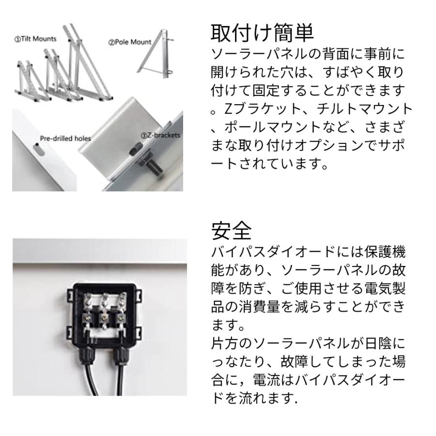 ソーラー発電キット 400W (100w単結晶ソーラーパネル×4枚+30A ソーラー発電キット 400W (100w単結晶ソーラーパネル×4枚+30A