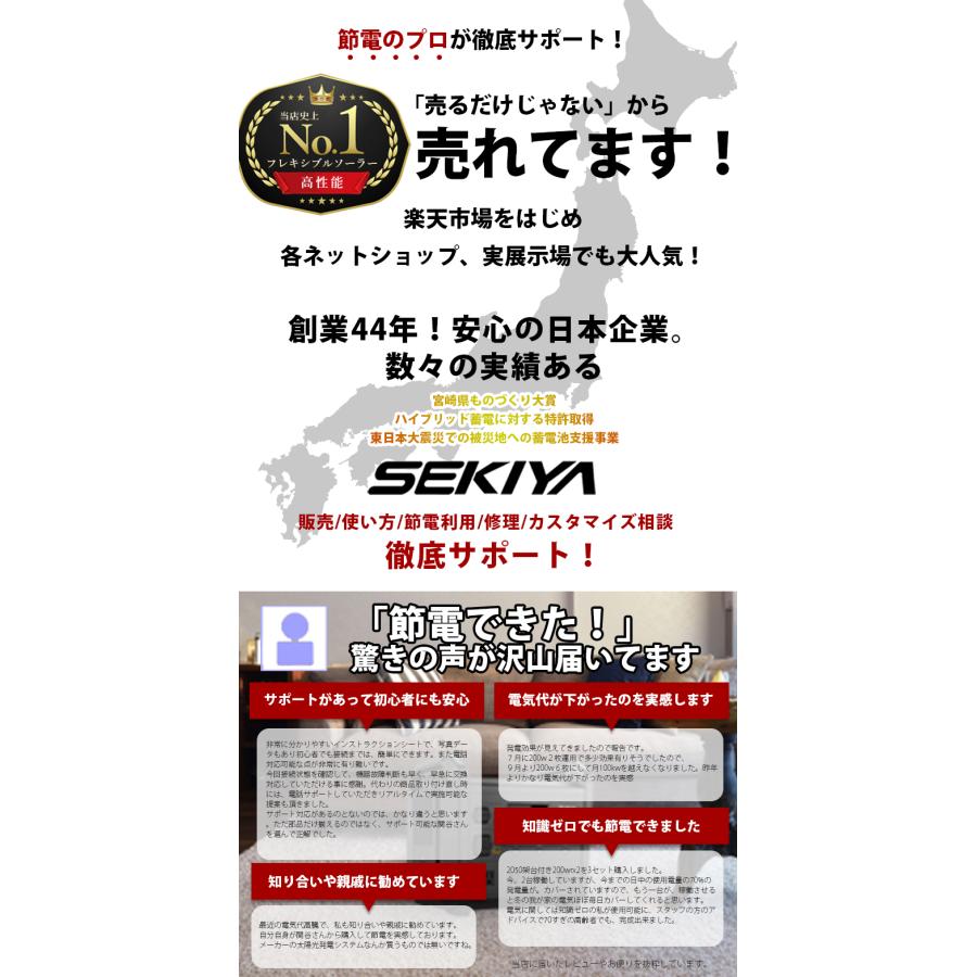 ランキング1位獲得】ETFE フレキシブル ソーラーパネル 200W 360度