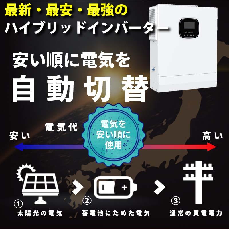 ハイブリッドインバーター 5000W 【最強コスパの自家発電 】48V ハイブリッドインバーター 5000W 【最強コスパの自家発電 】48V