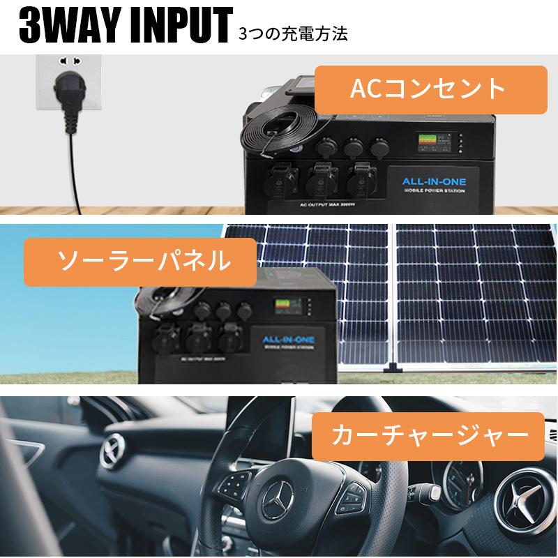 ポータブル電源 3072Wh 出力3000W MPPTソーラーチャージャー ポータブル電源 3072Wh 出力3000W MPPTソーラーチャージャー