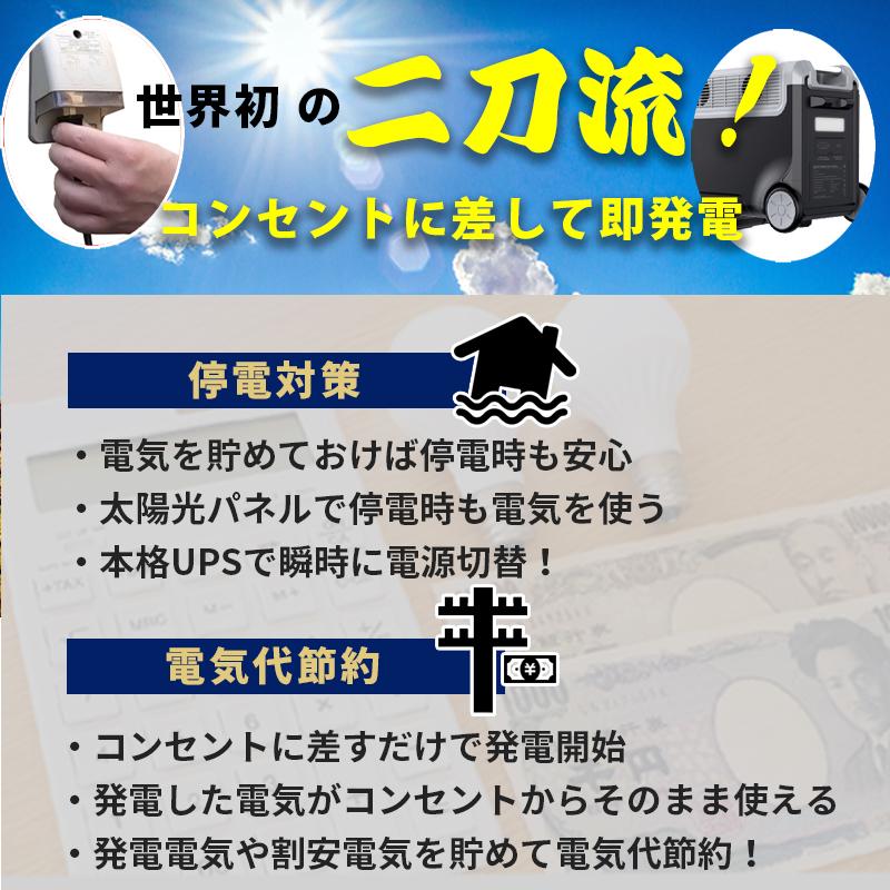 値引きセール中】プラグインソーラー 220W ポータブル電源 3480Wh