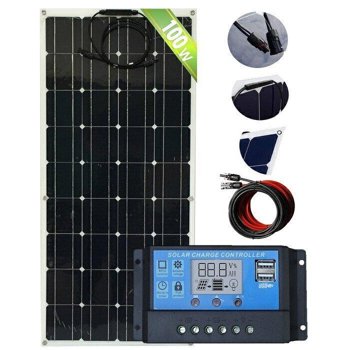 フレキシブル100W 【無料発電サポート】 ソーラーパネル 単結晶 フレキシブル100W 【無料発電サポート】 ソーラーパネル 単結晶