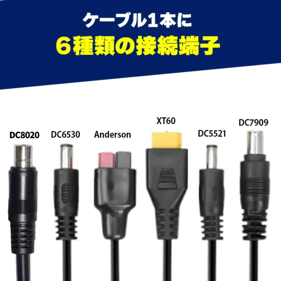 ソーラー充電マルチケーブル 6in1 ソーラー コネクター MC4 コネクタ ソーラーケーブル 変換アダプター 接続 延長ケーブル 太陽光充電  IP67防水