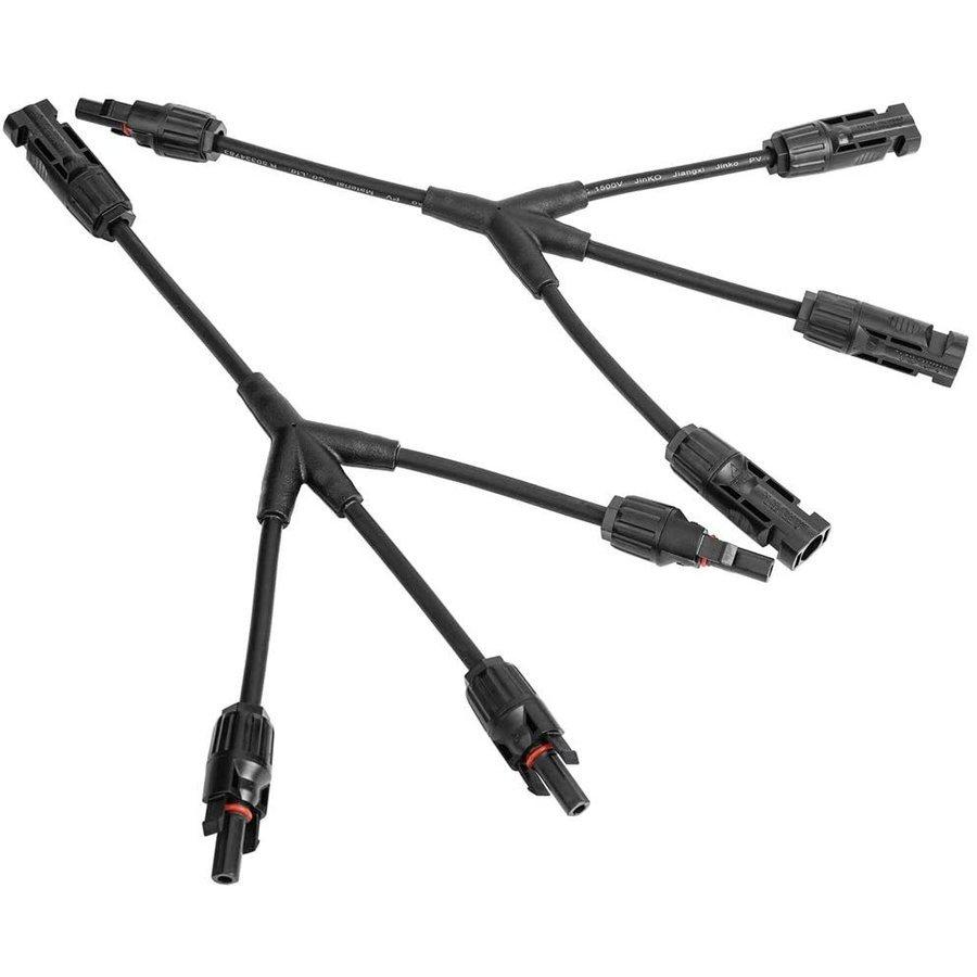 ソーラーケーブル 3Y型 並列用 3分配 MC4コネクタ 36.5cm 2本セット