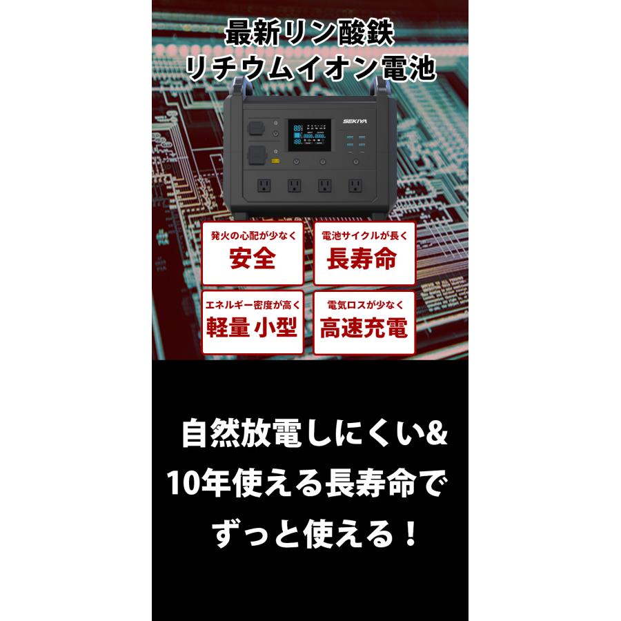 1536Wh TB1600 AC1600W出力 UPS MPPTチャージャー サポート無料 TB1515 TB1500 【TSMPPT】 SEKIYA