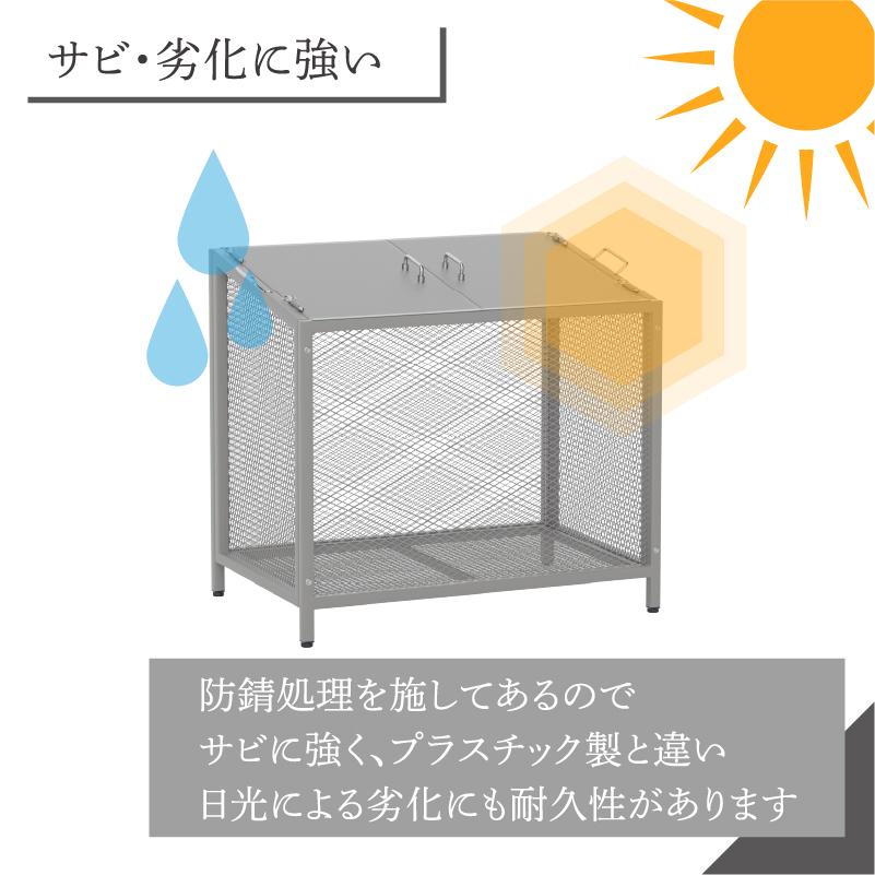 2021春の新作ゴミ箱 屋外 大型 屋外用ゴミストッカー メッシュ構造 ゴミ置き場 カラスよけ 280リットル ダストボックス フタ付き ゴミ箱、ダストボックス ゴミ箱 屋外 大340L蓋つき 頑丈 ゴミ荒らし防止 カラス対応 1404