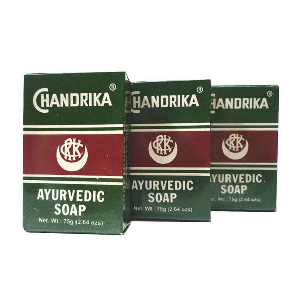 トレンド ①チャンドリカ AYURVEDIC SOAP 75ｇ×6個インド石鹸 正規輸入品