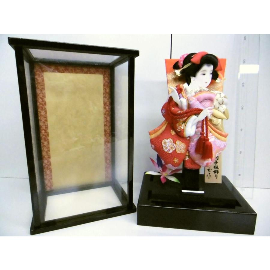 ケース入り羽子板飾り☆ 早春8号No.6（横幅20cm・奥行16cm