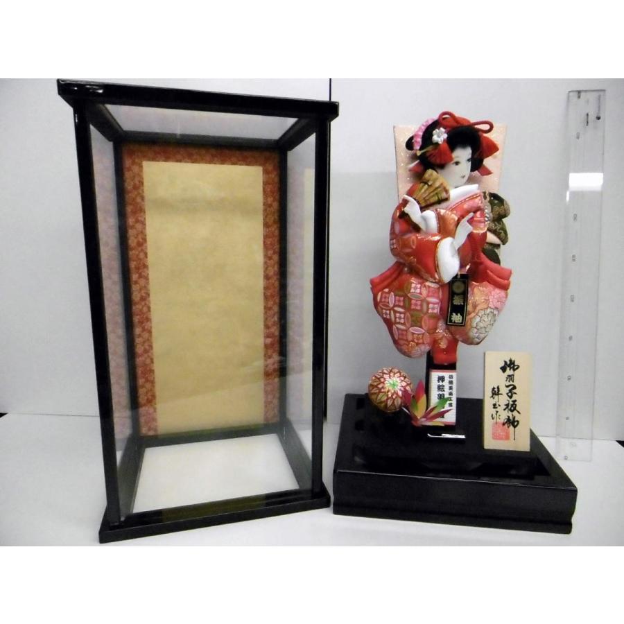 ケース入り羽子板飾り☆ 早春11号No.3（横幅23cm・奥行21cm