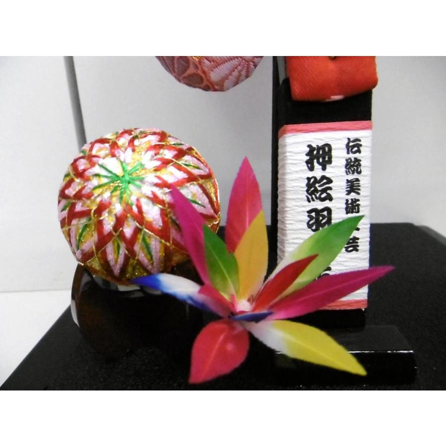 羽子板 　迎春11号 ケース入り羽子板飾り☆ 早春11号No.3（横幅23cm・奥行21cm