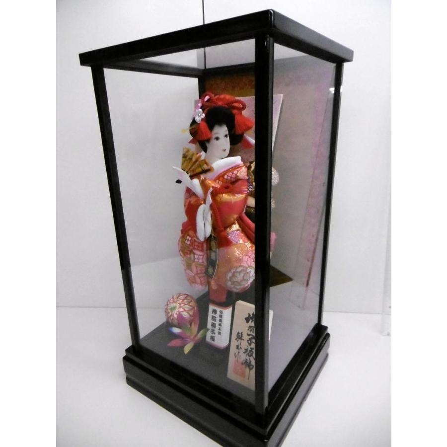 ケース入り羽子板飾り☆ 早春11号No.3（横幅23cm・奥行21cm