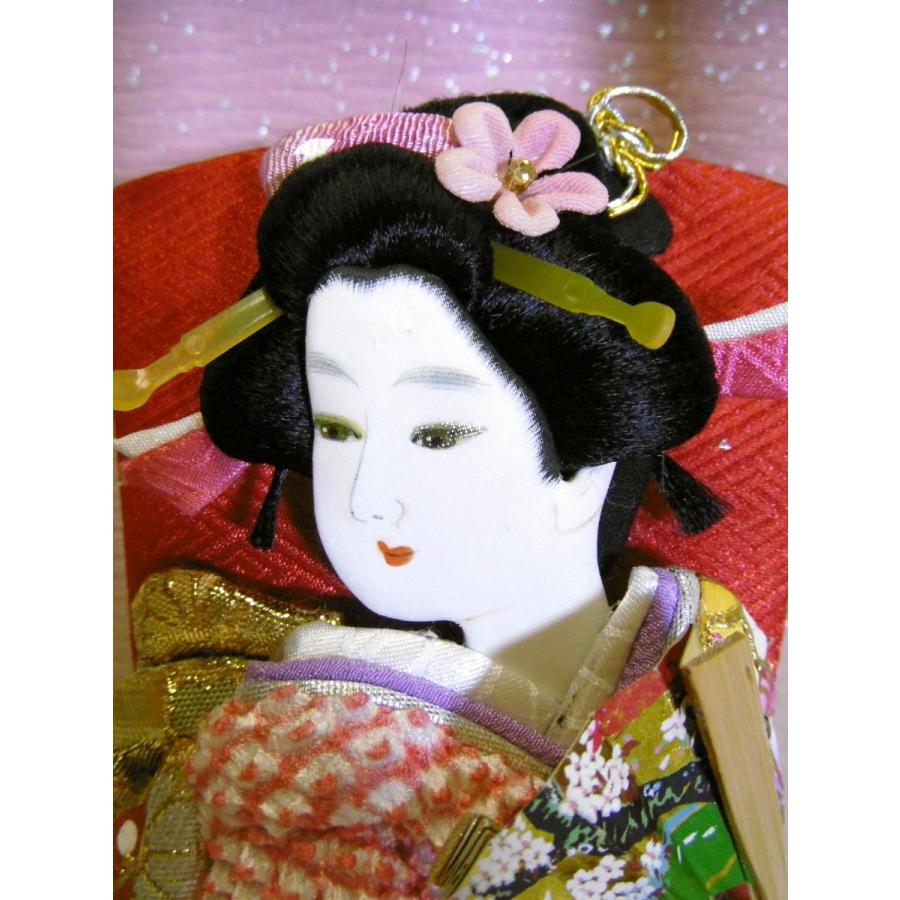 ケース入り羽子板飾り☆ 振袖 6号（横幅23cm・奥行20cm・高さ