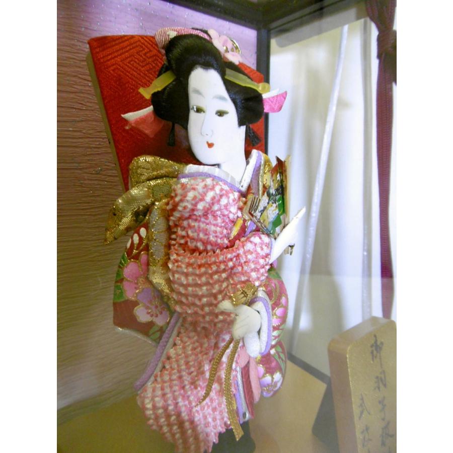 ケース入り羽子板飾り☆ 振袖 6号（横幅23cm・奥行20cm・高さ