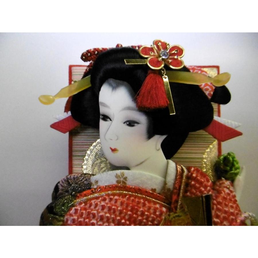 極上羽子板飾り台付き 正絹 総絞り 金彩 11号 （台15cmx15cm