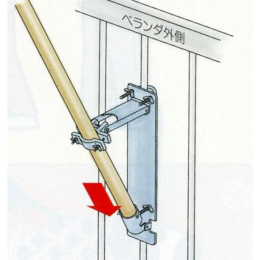鯉のぼり用品☆ベランダ手すり取付金具☆B型（柵用）☆2m以下