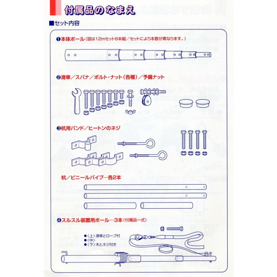 鯉のぼり用品☆強力肉厚するするポール14m(安全・小人数小 鯉のぼり用品☆強力肉厚するするポール14m(安全・小人数小