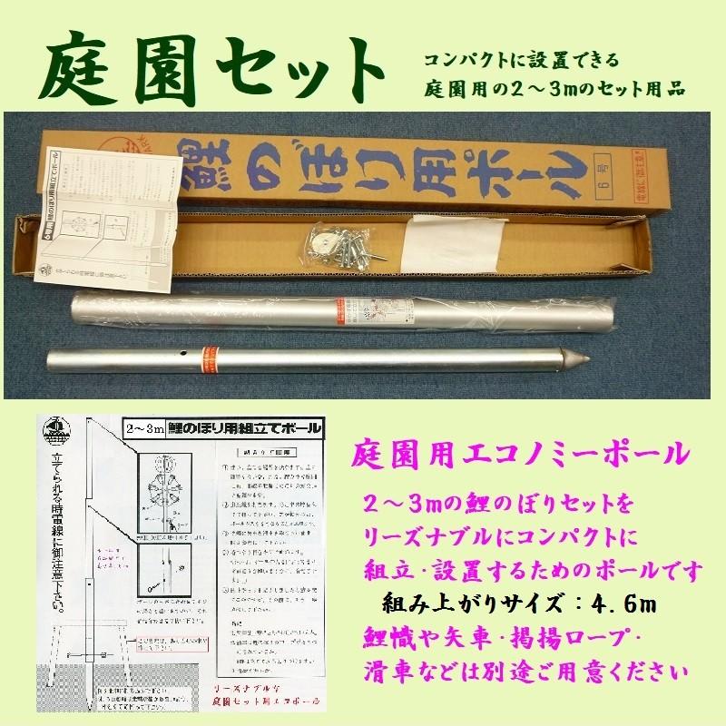 鯉のぼり用品☆庭園用エコノミーポール4．6m（杭打ちタイプ）☆2