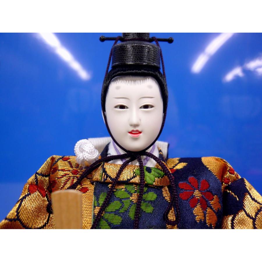 ケース入親王飾り18☆幅56x奥行28x高さ38cm☆金襴衣裳