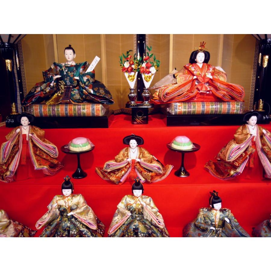 ひな人形☆七段十五人飾り A4−40x7D☆横幅120*奥行160