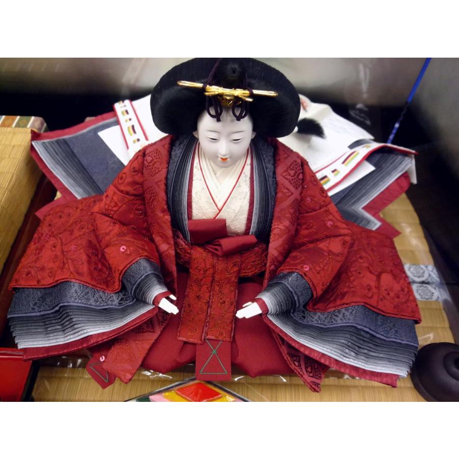 ひな人形☆二段五人飾り Ｄ１−３５ｘ２☆横幅１０５*奥行６９*高さ９３ｃｍ☆女性ならではの繊細な感性の名匠 清水久遊の 本仕立て衣裳着の雛人形_5