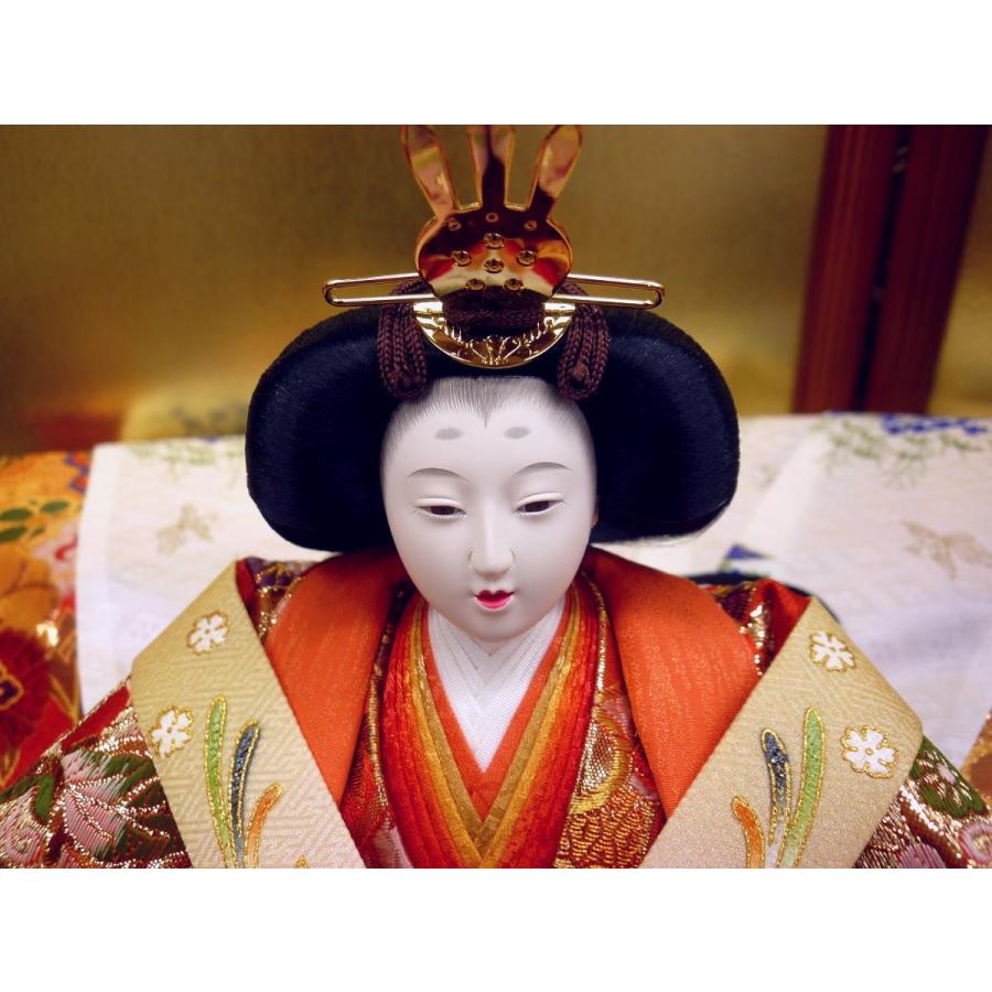 【お話し中】雛飾り 三段五人飾り 京都西陣織り人形　被布セット ひな人形 大三五 五人飾り 収納三段飾り 西陣金襴
