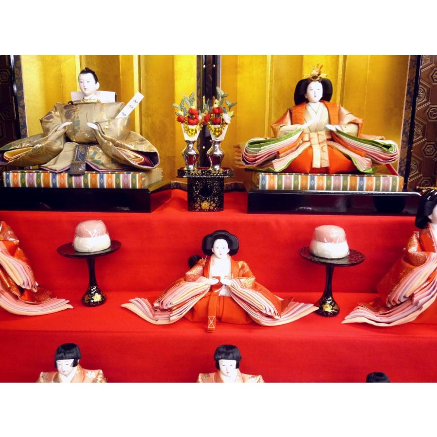 ひな人形☆七段十五人飾り D6−40x7B☆横幅120*奥行160