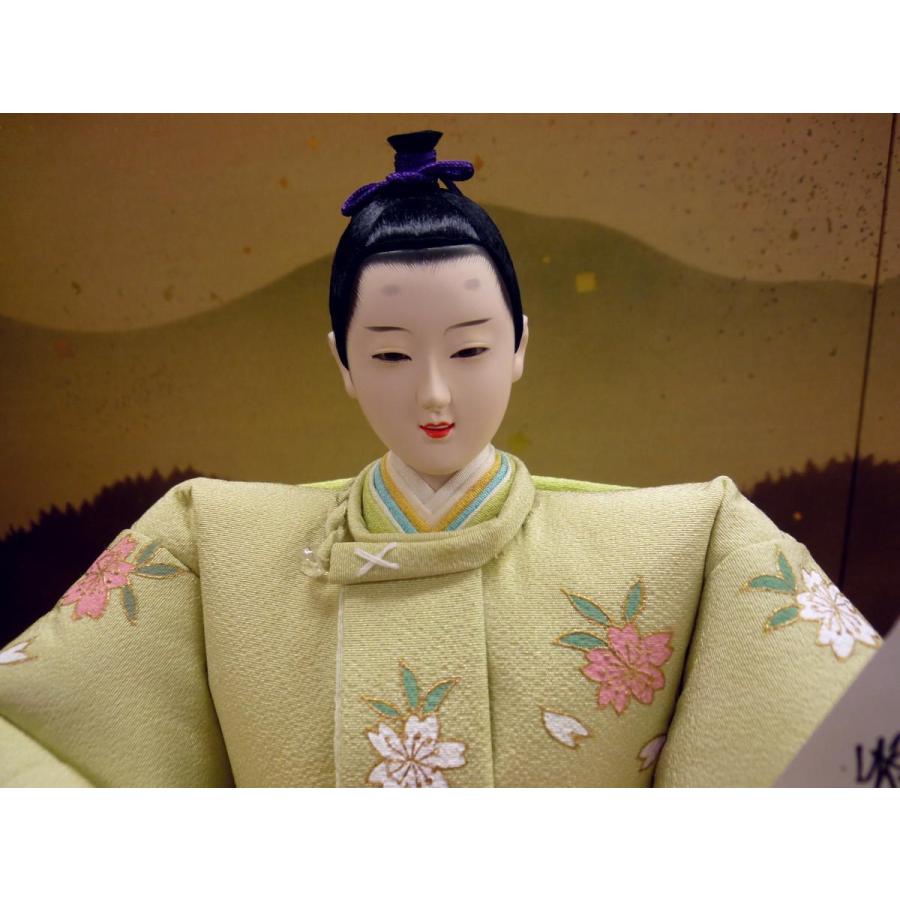 親王飾り ＯＦ３−３０☆横幅９０*奥行５５*高さ６５ｃｍ☆手描き京友禅本仕立て衣装着２人飾_1