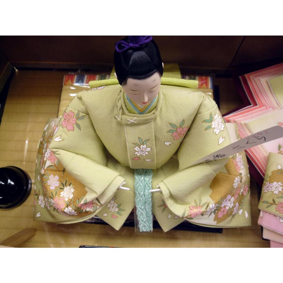 親王飾り ＯＦ３−３０☆横幅９０*奥行５５*高さ６５ｃｍ☆手描き京友禅本仕立て衣装着２人飾_4
