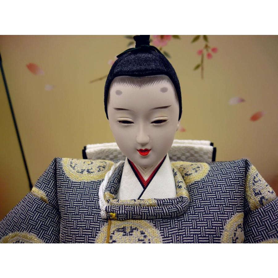 親王飾り ＯＩ４Ｂ−２３☆横幅７０*奥行３６*高さ３５ｃｍ☆織の細やかな龍村裂を用いた衣装着２人飾_1