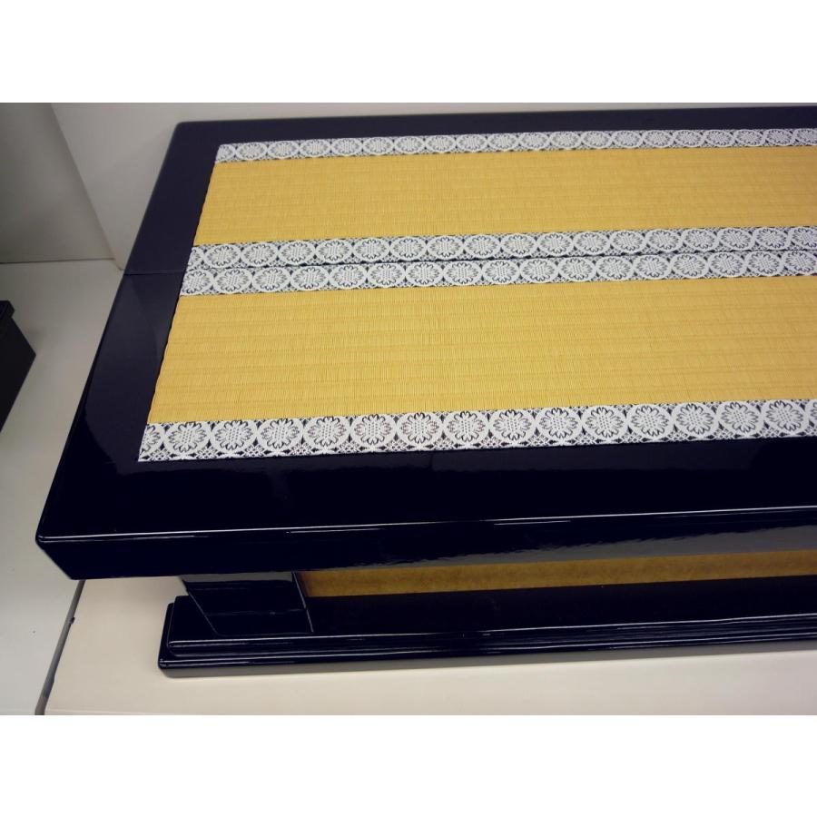 端午の節句☆飾り台単品☆80cm 組み立て式黒塗コンパクト畳台