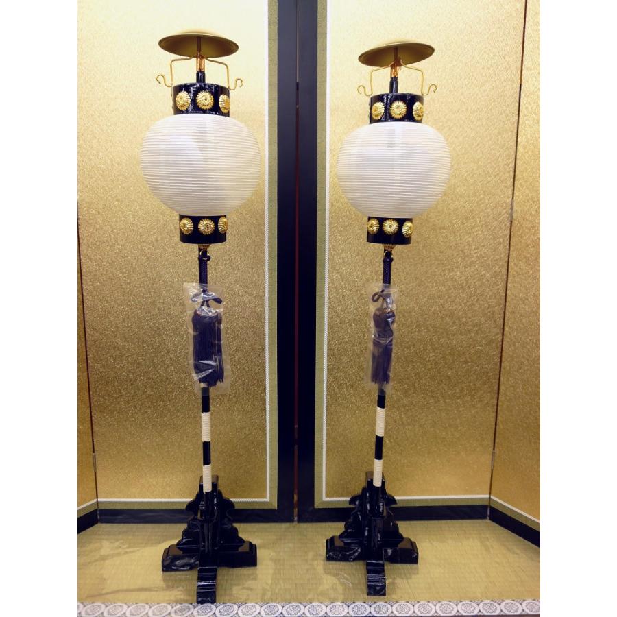 端午の節句☆陣屋提灯単品☆家紋入り 絹貼り黒枠陣屋提灯５.５号(電気入り)☆高さ７９ｃｍ・火袋直径１５ｃｍ