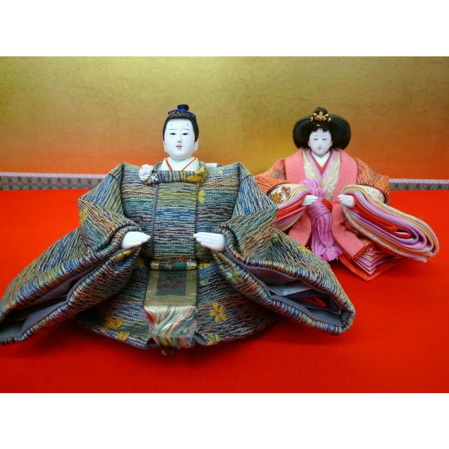 ひな人形親王単品☆豆サイズ☆豆G(小道具・親王台付き)☆殿袖幅18cm