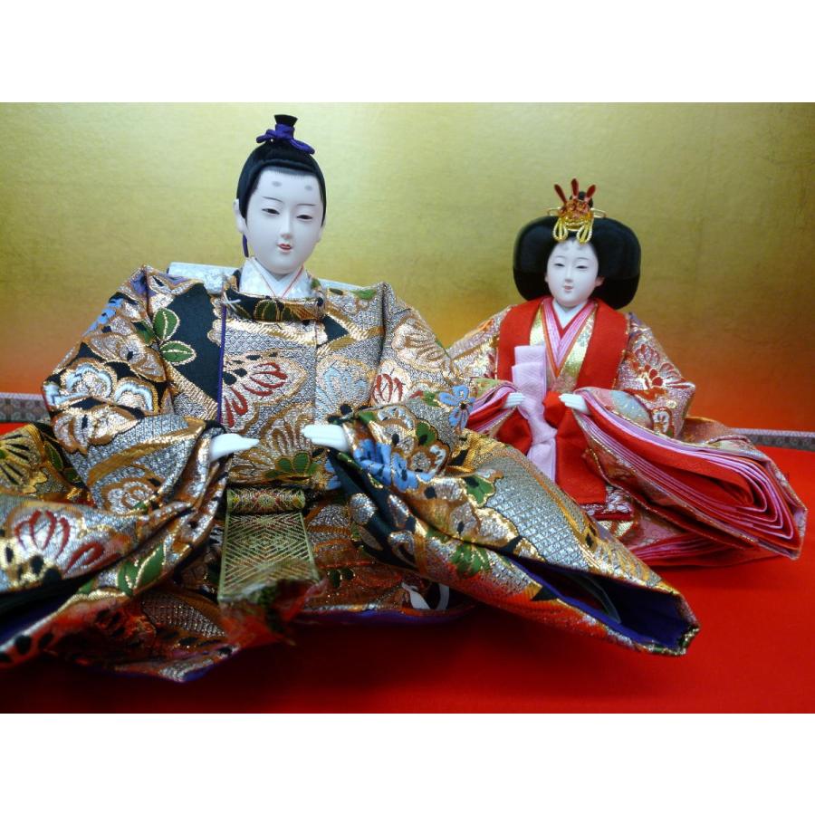 ひな人形親王単品☆中サイズ☆九番64(小道具・親王台付き)☆殿袖幅